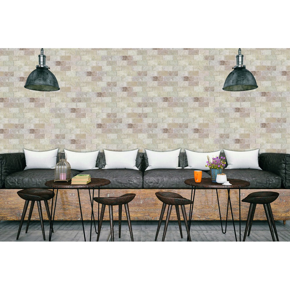 Stone beige brick