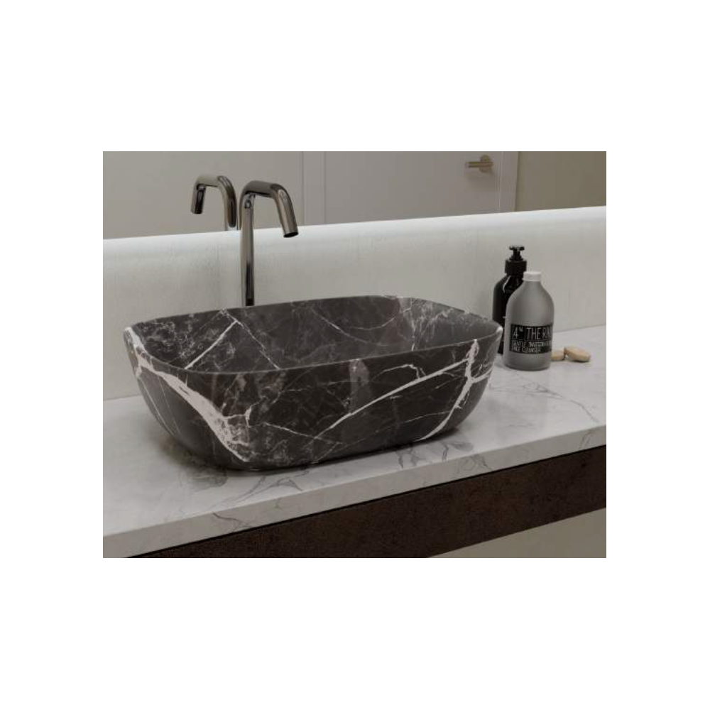 Vasque céramique marbre gris