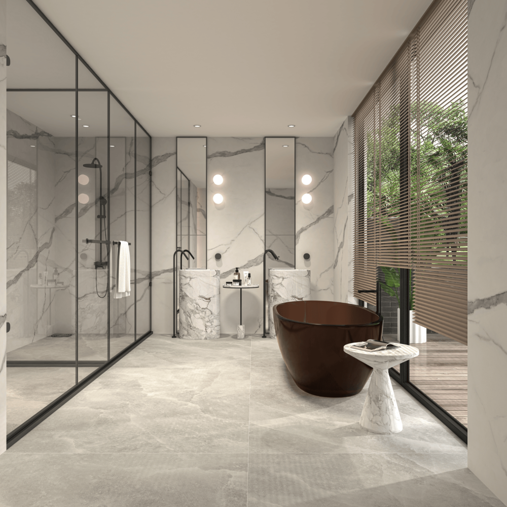 Plan meuble salle de bain - CALACATTA...