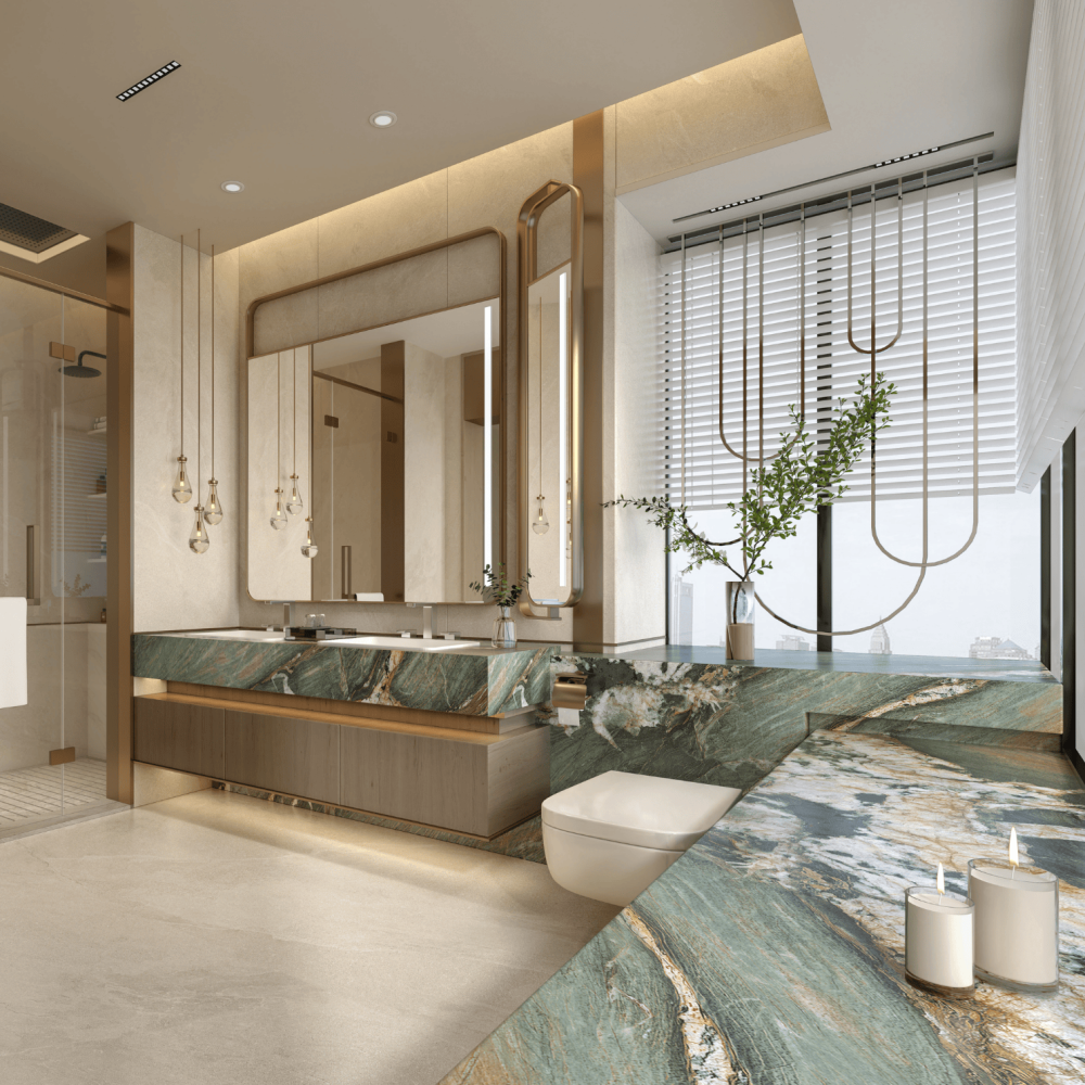 Plan meuble salle de bain - GREEN LAVRAS