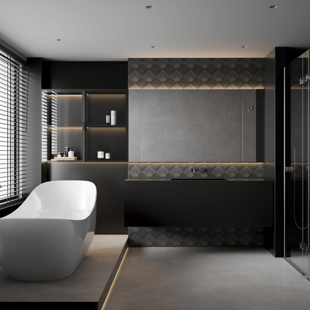Plan meuble salle de bain - PURE BLACK